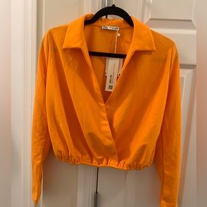 Zara orange top size small